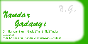 nandor gadanyi business card